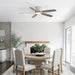 42" Low Profile Ceiling Fan With Light, 18W Dimmable LED, Reversible DC Motor, Quiet Operation, 5 Blades, Remote Included - Silver Daily Nest