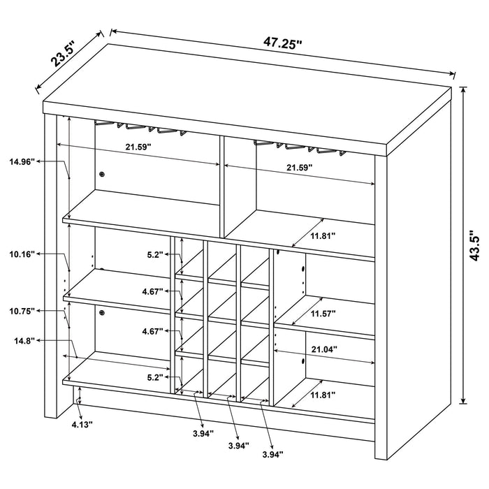 Irving - Freestanding Home Bar With Wine Storage Furniture Max