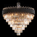 Michael Amini Lighting - Symphony Round 37-Light Crystal Chandelier - Black Michael Amini