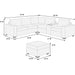 Contemporary L-Shaped Sectional Set With USB Console & Ottoman Home Essentials