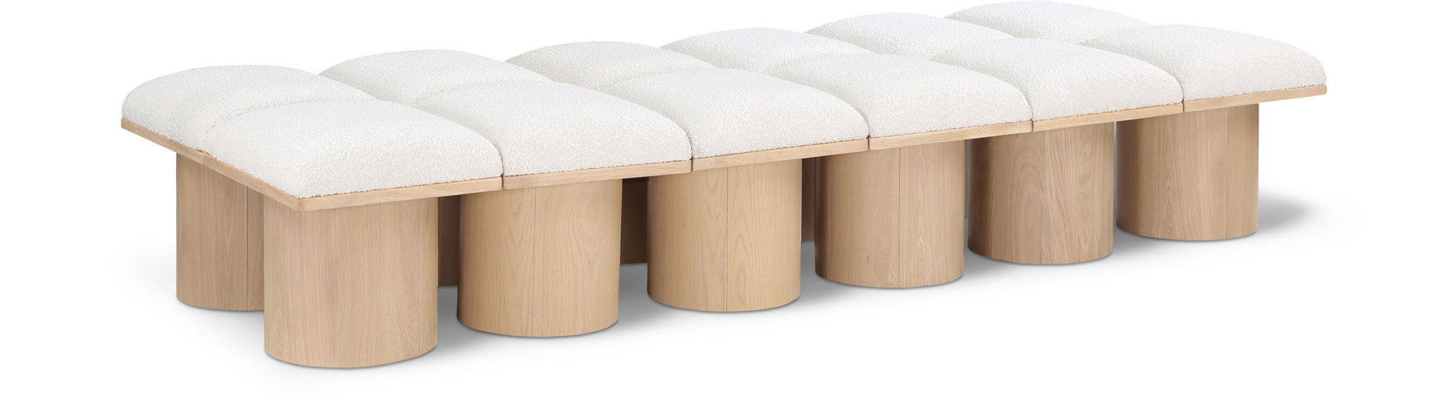 Pavilion - 12 Piece Modular Bench With Natural Base Meridian Furniture
