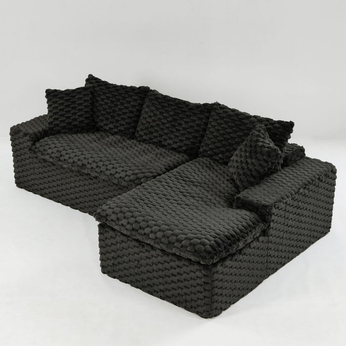 Modular Sofa, Convertible Twin Seat With Chaise Lounge Home Essentials