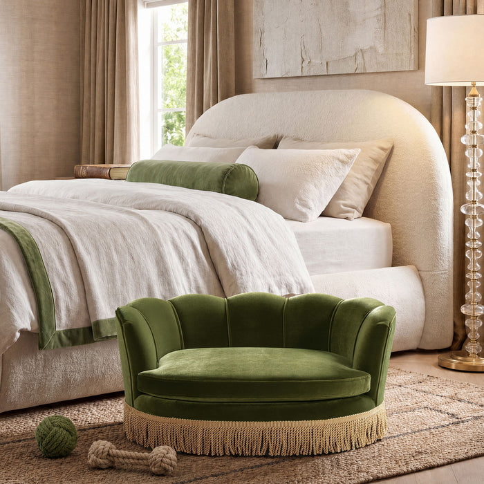 Clara - Scalloped Pet Sofa Bed Jennifer Taylor Home