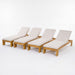 Outdoor Chaise Lounge With 5 Position Adjustable Backrest Noble House