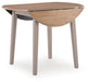 Harperfeld - Round Dining Room Drop Leaf Table - Natural / Gray Signature Design by Ashley®