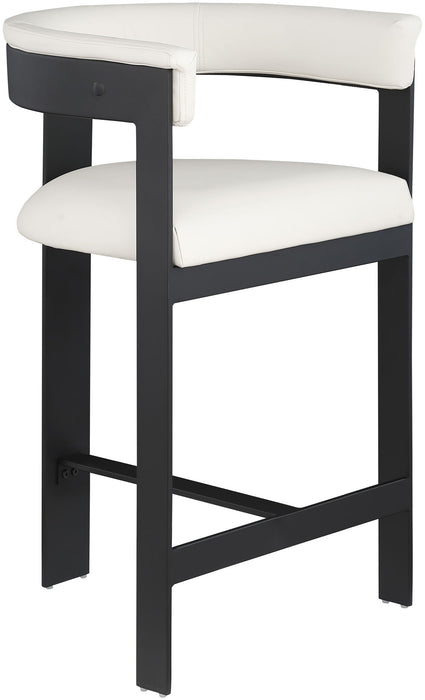 Romeo - Faux Leather Counter Stool With Black Base (Set of 2) Meridian Furniture