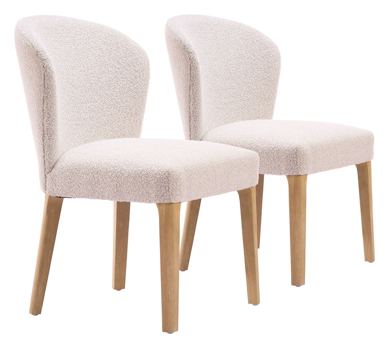 Mondstein - Dining Chair (Set of 2) - White / Ivory Zuo Modern