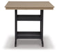 Fairen Trail - Square Counter TBL w/Umb OPT - Black / Driftwood Signature Design by Ashley®