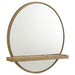 Benson - Round Vanity Wall Mirror With Shelf - Sand Furniture Max