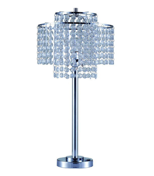 Glam Two Tier Chandelier USB Table Lamp - Silver