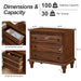 Nightstand With Charging Station, Bedside Table, 3 Drawers, USB And Type - C Ports Home Essentials