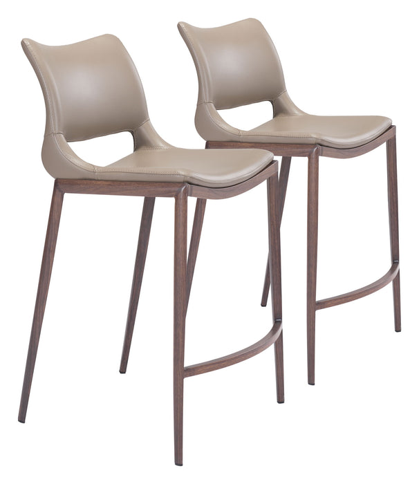 Ace - Counter Chair With Walnut Legs (Set of 2) Zuo Modern