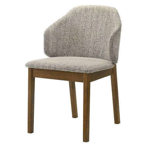 Oleia - Side Chair (Set of 2) - Chenille & Walnut ACME