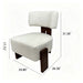 Geometric Armless Accent Chair - Beige / Brown Home Essentials