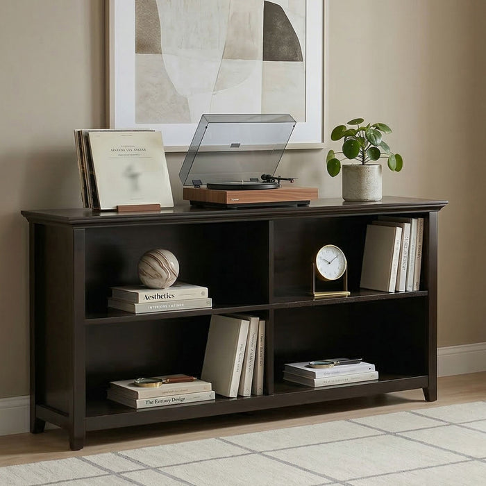 Amherst - Low 4 Shelf Bookcase Simpli-Home