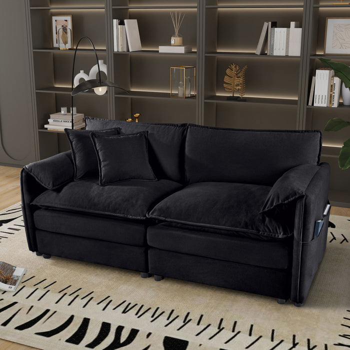 Modern Oversized Loveseat Sofa With Deep Seat And Diy Combination Home Essentials