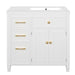 Bathroom Vanity With Sink, 1 Tip Out Drawer, 3 Side Drawers, Adjustable Shelf Noble House