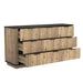 Modern 9 Drawer Cabinet With Metal Rounded Corners Multi Functional Storage - Black Home Essentials