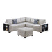 Contemporary Sectional Sofa 4 Piece Set With Built In Shelves L - Shaped Design Home Essentials