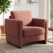 Upholstered Accent Armchair With Square Arm Hearth and Haven