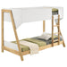 Fjord - Twin Over Twin Bunk Bed, Fits Standard Mattresses - White / Natural Furniture Max