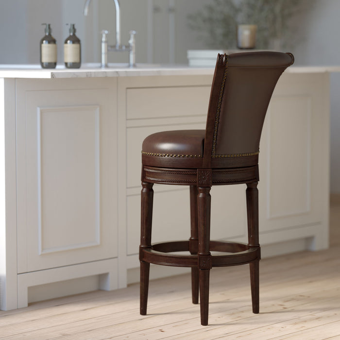 Swivel Barstool With High-Back Home Essentials