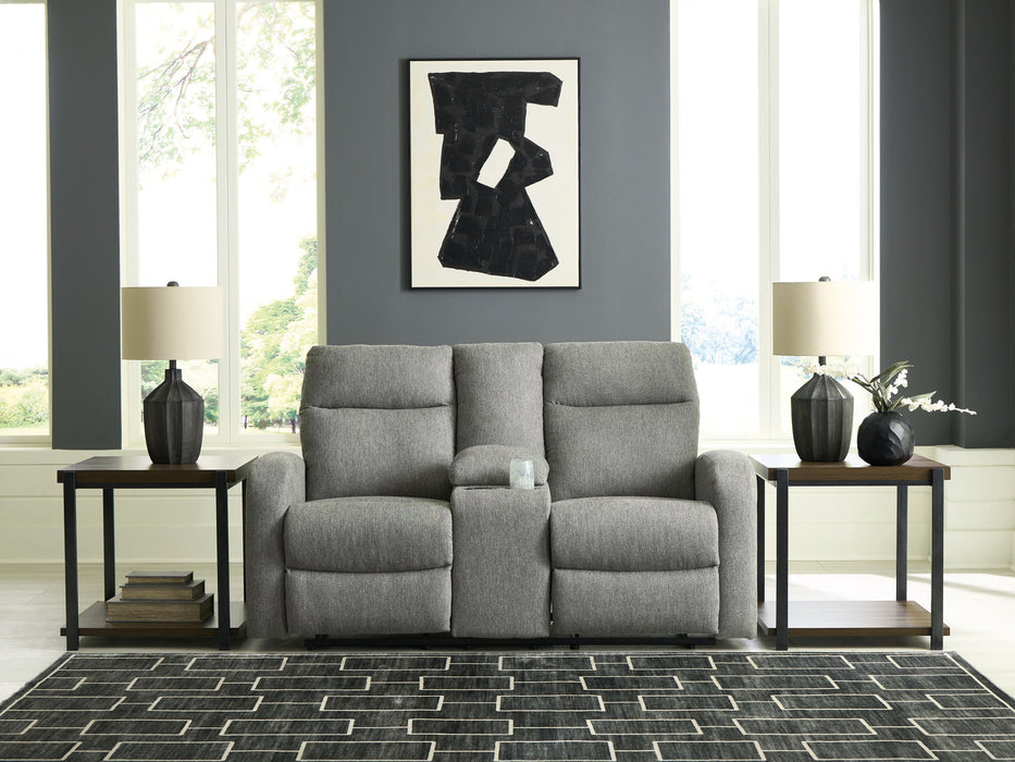 Gauntlet - Sterling - Double Recline Loveseat With Console