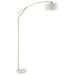 Jamison - Drum Shade Arc Adjustable Floor Lamp - Chrome Furniture Max