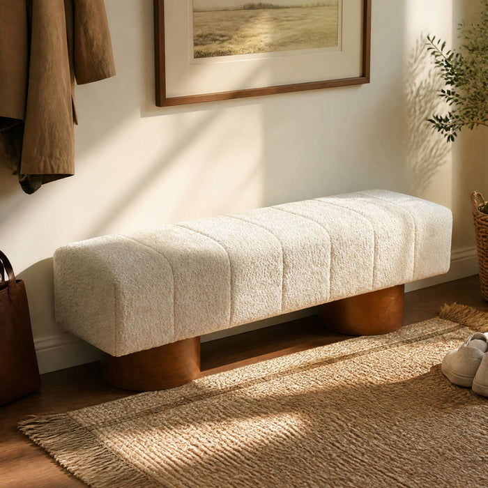 Modern Upholstered Dining Bench Noble House