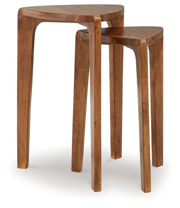 Brynnleigh - Accent Table Set (Set of 2) - Medium Brown Signature Design by Ashley®