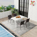 4 Piece Stackable Single Chairs With Vertical Stripe Design For All Weather Home Essentials
