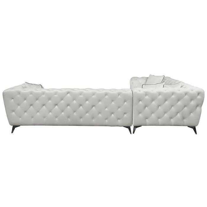Atronia - Sectional Sofa With 4 Pillows - Beige Fabric ACME