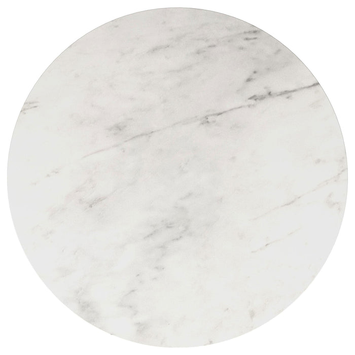 Landry - Round End Table - White Marble