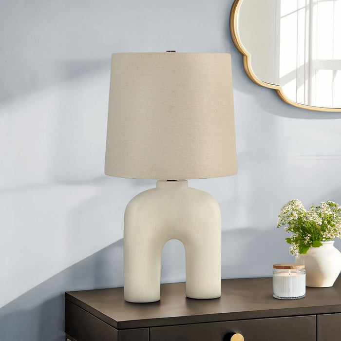 Lighting, Table Lamp, Resin, Modern - Cream 8th Street