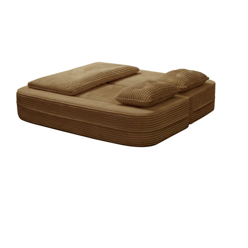 Multi Functional Sectional Sofa Bed With Independent Chaise Lounge And Functional Blanket Home Essentials