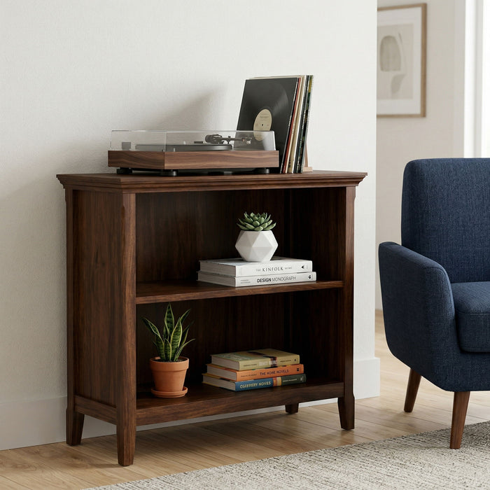 Amherst - 2 Shelf Bookcase - Brown Simpli-Home