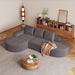 Modern Curved Sofa, L-Shaped Modular Sectional Set With 3 Pillows Home Essentials