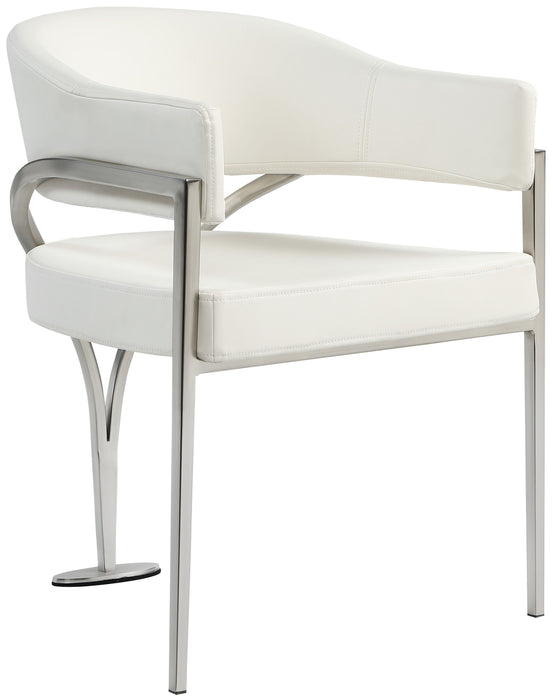 Madelyn - Dining Chair (Set of 2) - Cream - Faux Leather