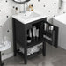 Modern Bathroom Vanity With Sink, Soft-Closing Door And Open Shelf Hearth and Haven