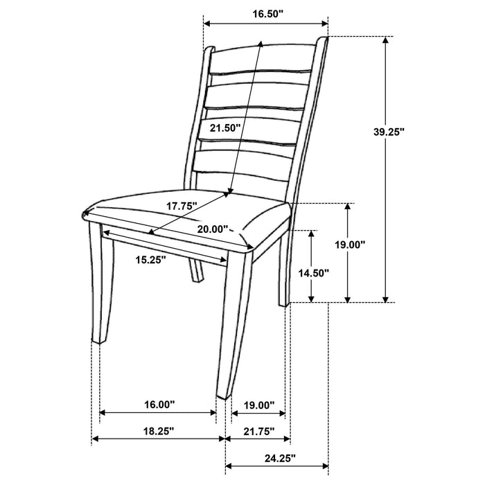 Sammy - Dining Side Chair (Set of 2) - Brown / Beige Furniture Max