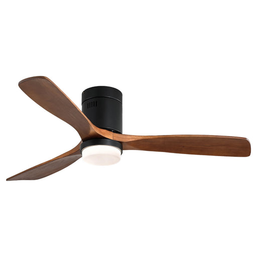Indoor Ceiling Fan With Lights, Reversible DC Motor, Remote Control - Black Daily Nest