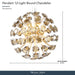 Michael Amini Lighting - Pendant 12-Light Round Crystal Chandelier - Gold Michael Amini