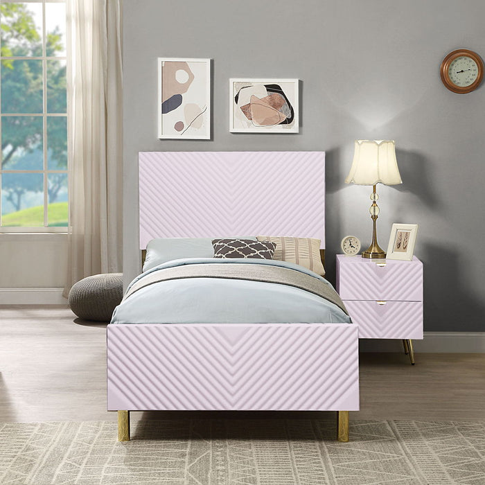 Gaines - Full Bed - Pink High Gloss