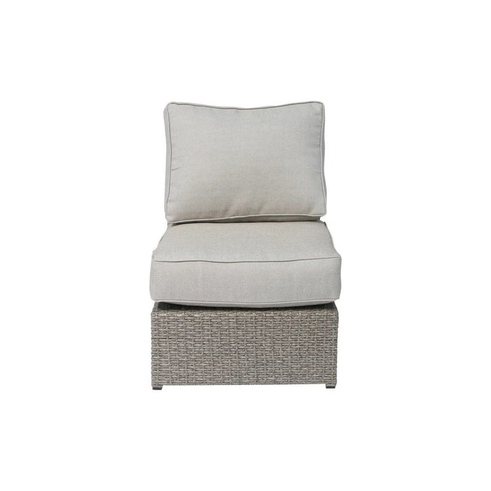 Outdoor 7 Person Conversation Set With Cushions, All Weather - Gray Mix LSI Patio Furniture