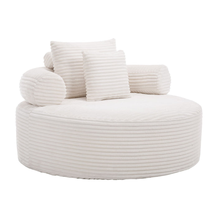 Round Sofa Bed With 3 Pillows For Living Room