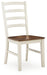 Brinfern - Dining Room Side Chair (Set of 2) - Brown / Antique White Signature Design by Ashley®