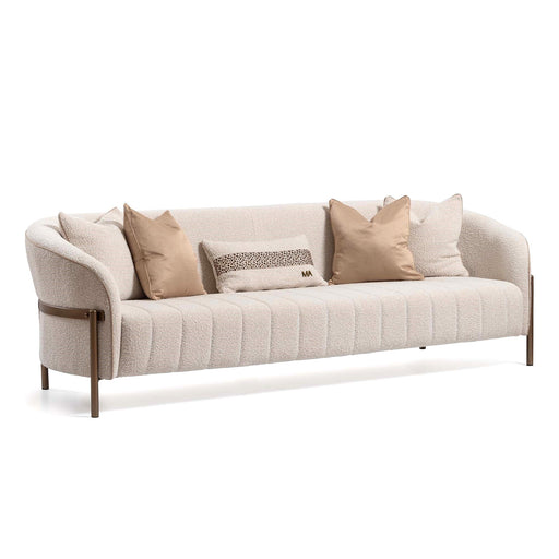 Lisbon - Sofa - Oyster / Matte Bronze Michael Amini