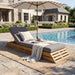 Chaise Lounge Set With 2 Fold Cushion Noble House