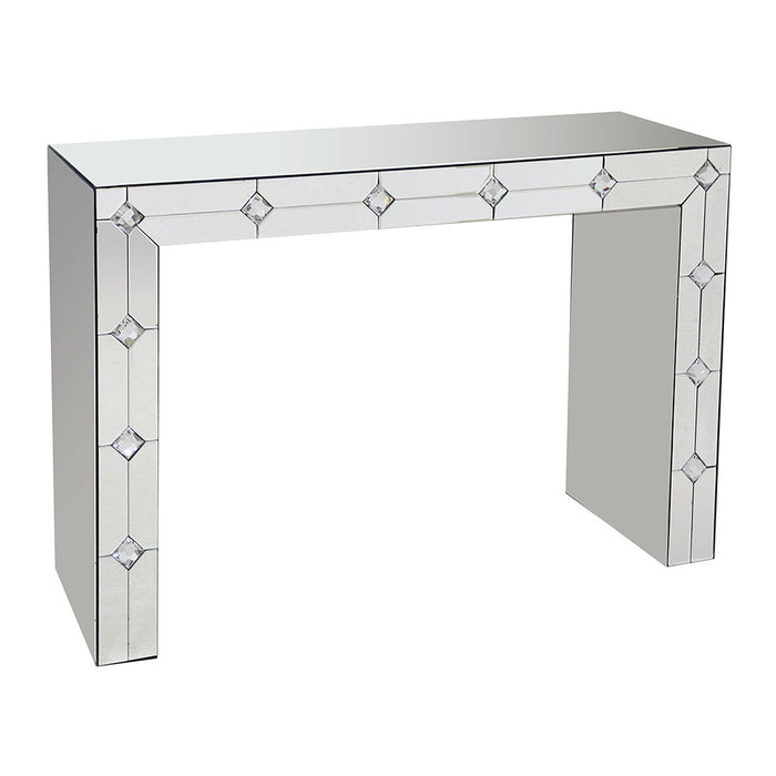 Hessa - Console Table - Mirrored & Faux Rhinestone