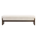 Ottoman With Upholstery, Rectangular Design - Beige / Brown Noble House